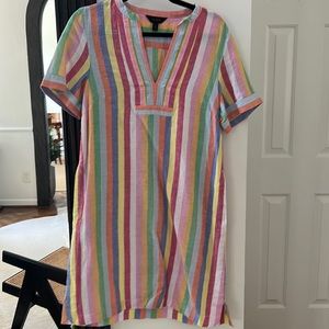 JCrew Technicolor Rainbow Caftan Dress Sz S